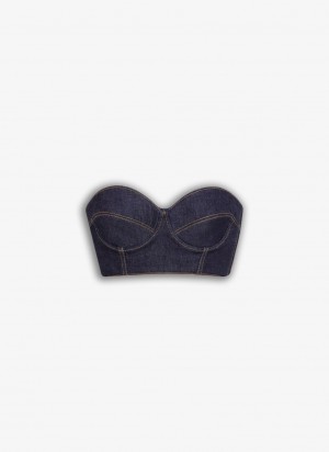 Alaia Bustier Bra Oberteile Damen Blau Österreich | H5J-1199