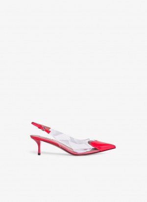 Alaia Le Cœur Slingbacks Pumps Damen Rot Österreich | T2T-4019