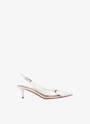 Alaia Le Cœur Slingbacks Pumps Damen Weiß Österreich | W5V-0817