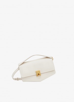 Alaia Le Papa East West Schultertasche Damen Ivory Österreich | E7R-4161