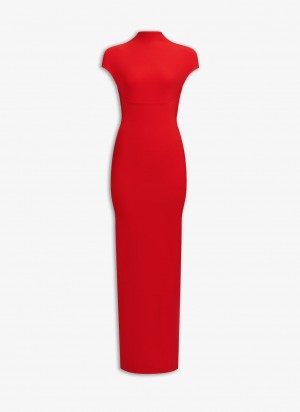 Alaia Sculpting Corset Kleid Damen Rot Österreich | H7B-9451