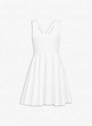 Alaia Sheer Mini Kleid Damen Weiß Österreich | T8G-7226