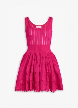 Alaia Shiny Crinoline Kleid Damen Rosa Österreich | H5I-2724