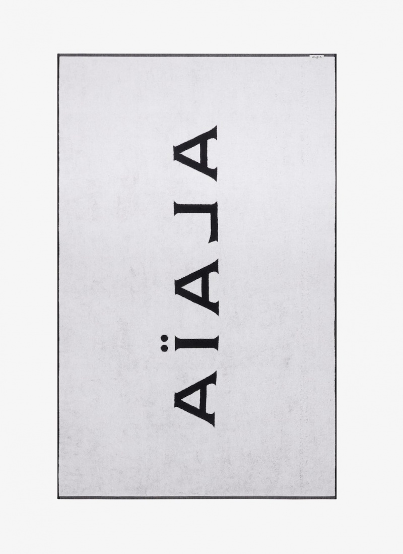 Alaia Alaïa Beach Towel Handtuch Damen Black/White Österreich | U4L-8608