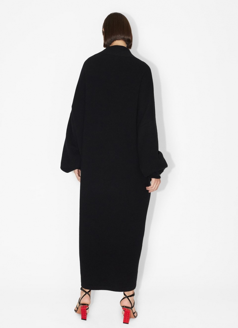 Alaia Boiled Cashmere Mäntel Damen Schwarz Österreich | N9N-2913