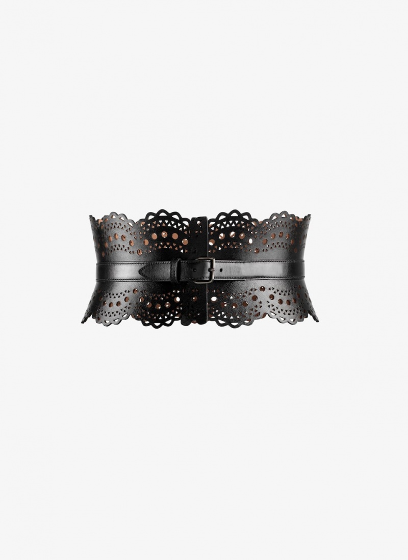 Alaia Bustier Korsettgürtel Damen Schwarz Österreich | P7J-7045