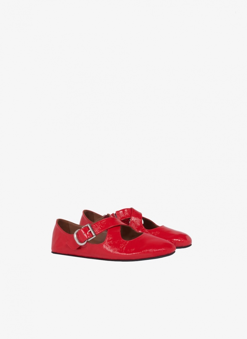 Alaia Criss Cross Ballet Ballerinas Damen Rot Österreich | O1G-0747