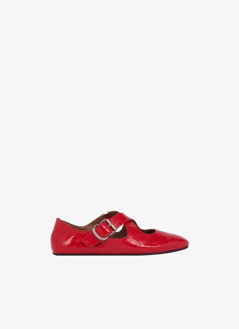 Alaia Criss Cross Ballet Ballerinas Damen Rot Österreich | O1G-0747