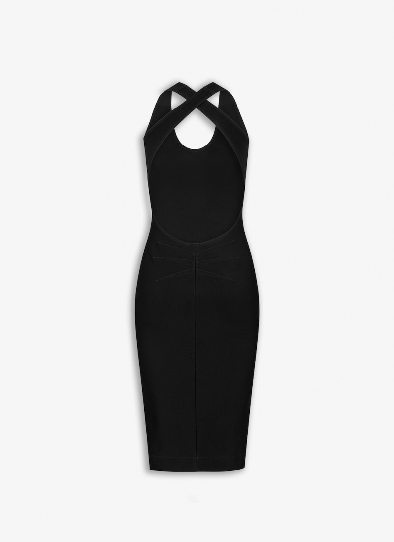 Alaia Crossback Kleid Damen Schwarz Österreich | N5N-4855