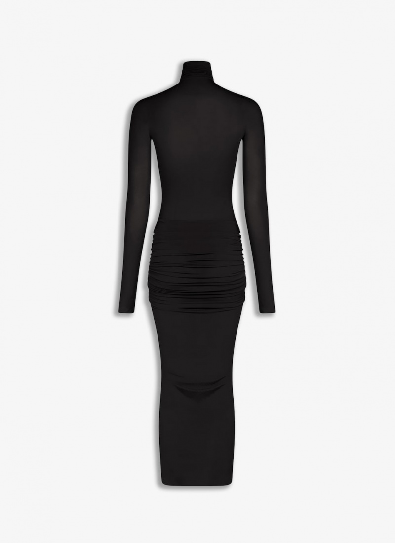 Alaia Draped Jersey Kleid Damen Schwarz Österreich | K8Y-1590