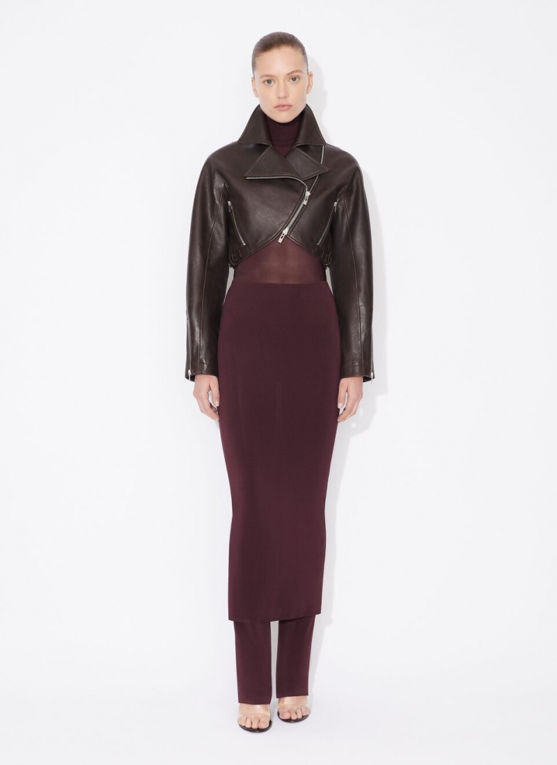 Alaia Fluid Skirts Hose Damen Bordeaux Österreich | W3A-2876