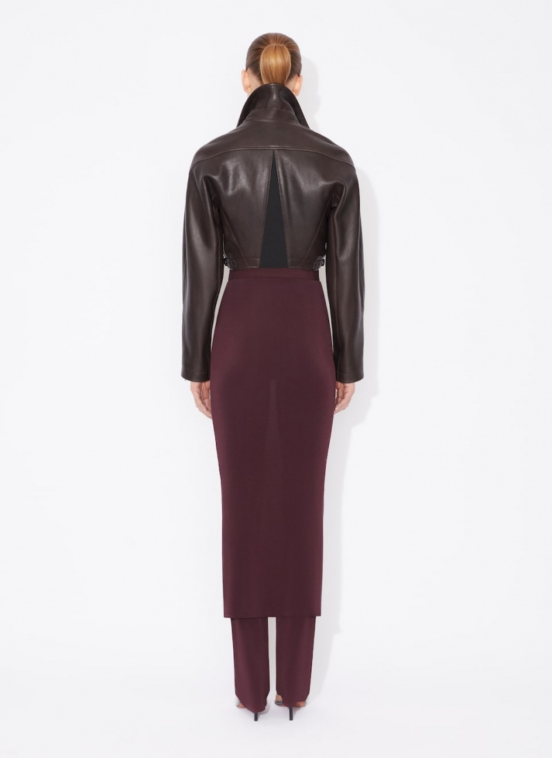 Alaia Fluid Skirts Hose Damen Bordeaux Österreich | W3A-2876