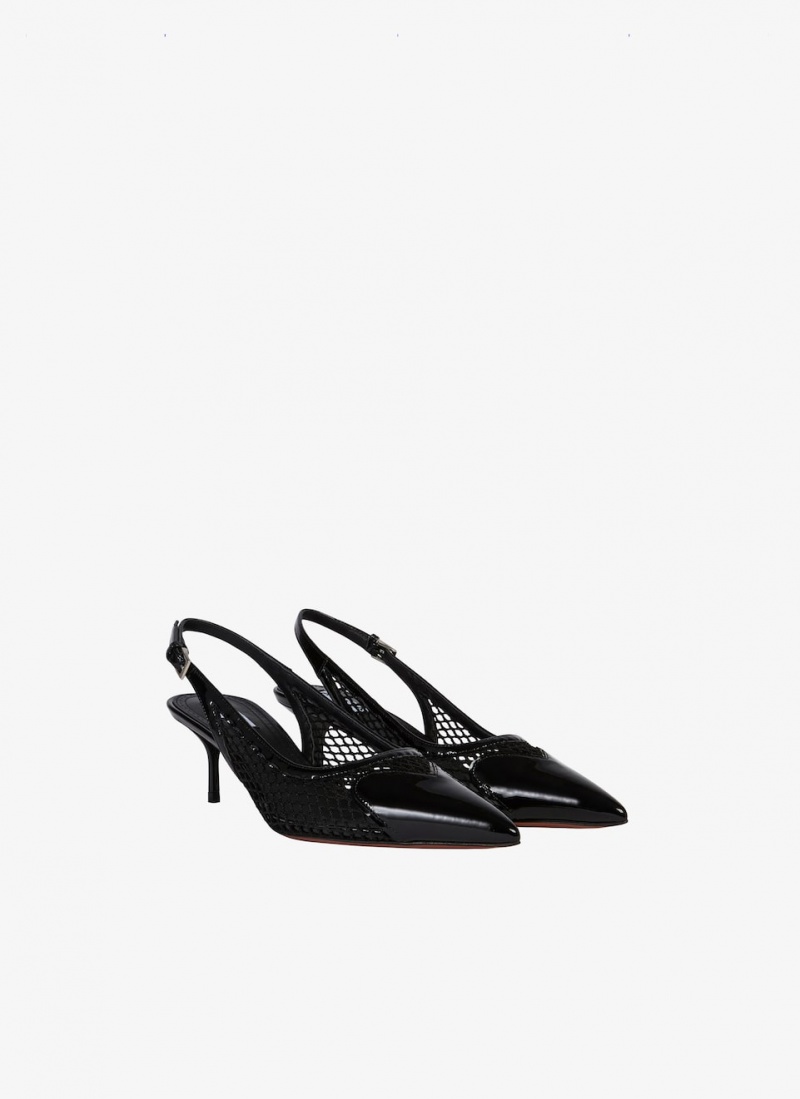 Alaia Heart Slingbacks Pumps Damen Schwarz Österreich | P1T-7213