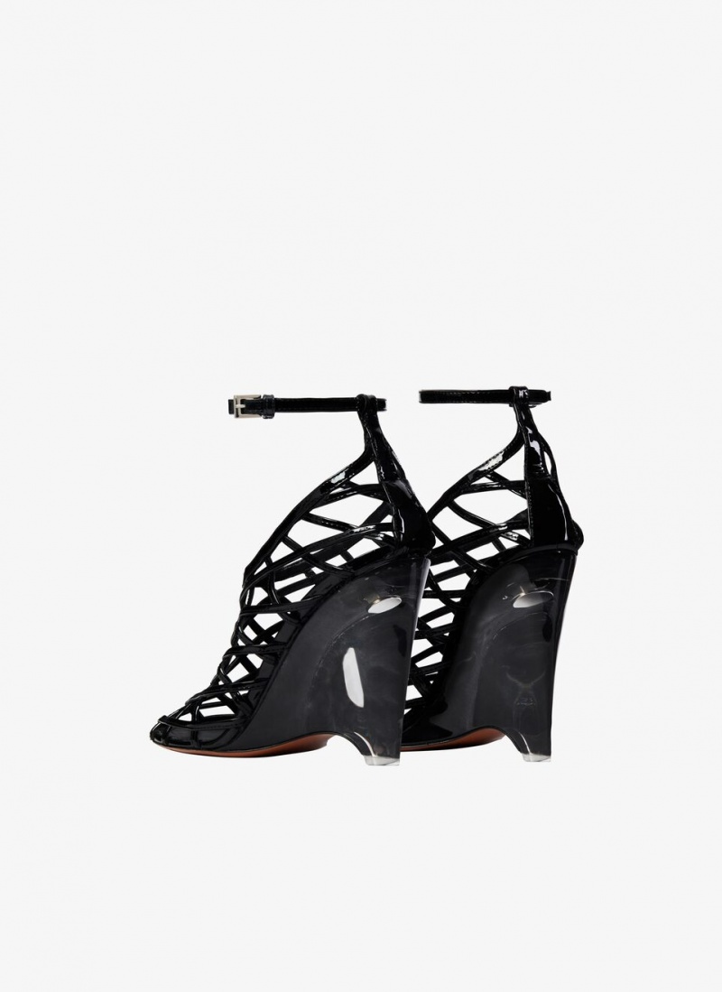 Alaia La Cage Wedge Pumps Damen Schwarz Österreich | N8X-2151