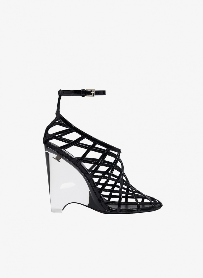 Alaia La Cage Wedge Pumps Damen Schwarz Österreich | N8X-2151