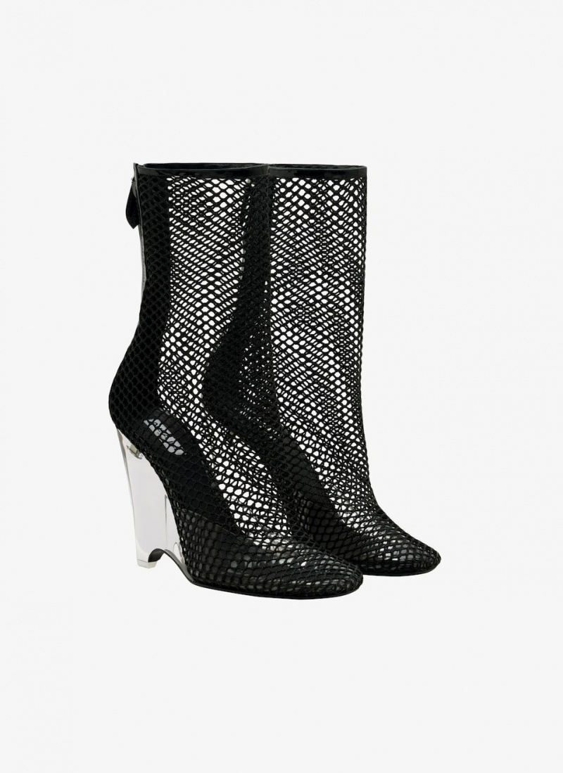 Alaia La Cage Wedge Stiefel Damen Schwarz Österreich | J2I-4181