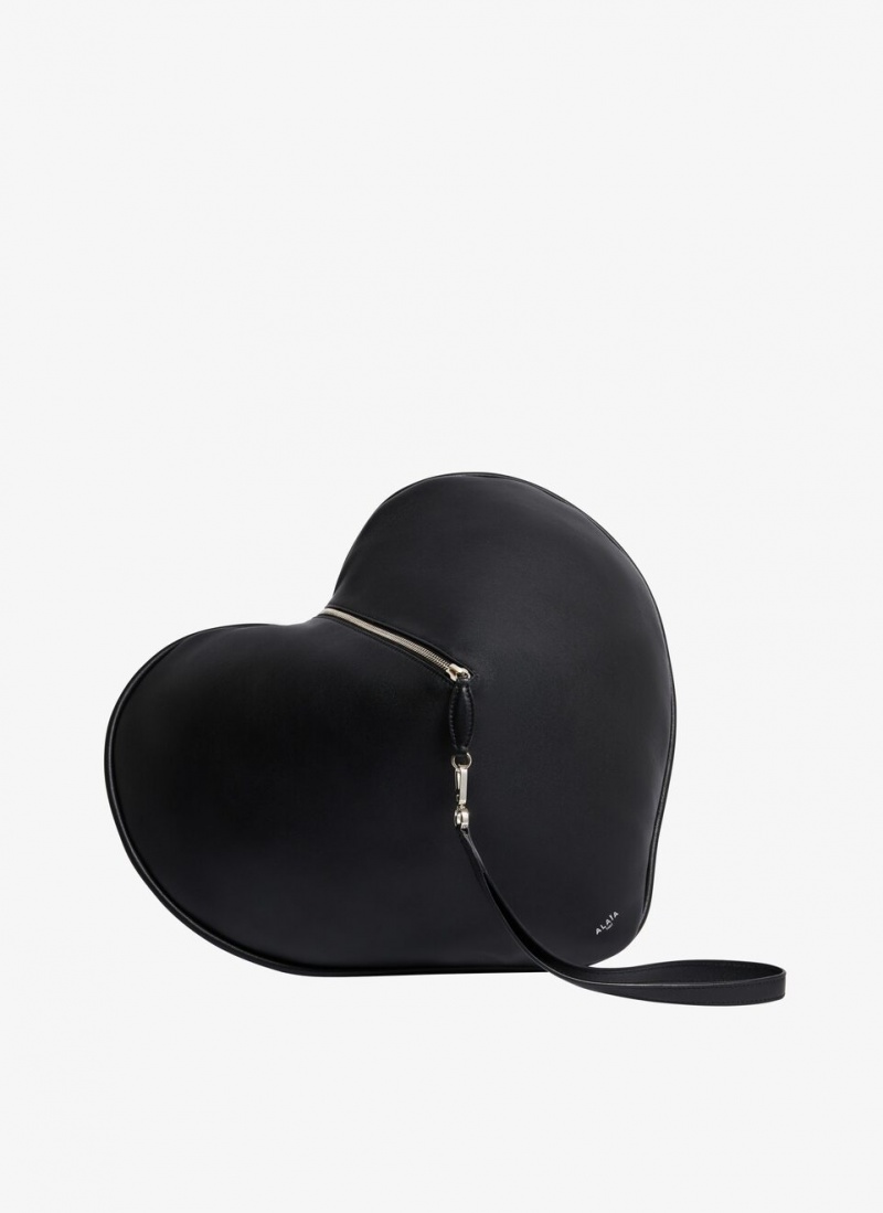 Alaia Le Coeur Soft Pouch Unterarmtasche-Taschen Damen Schwarz Österreich | O6R-6388