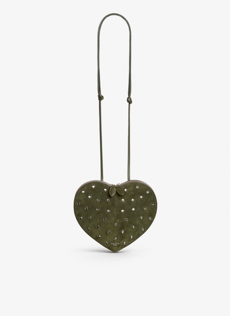 Alaia Le Cœur Heart Bag Damen Grün Österreich | J8K-0618