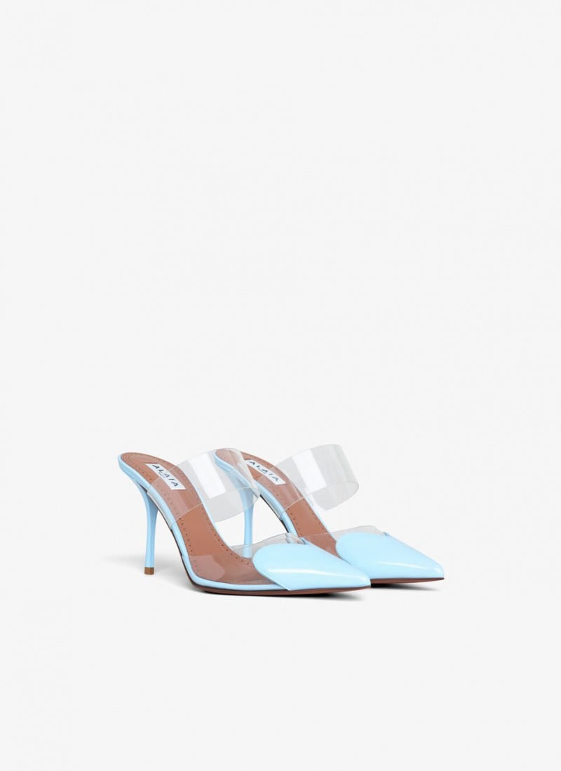 Alaia Le Cœur Mules Damen Blau Österreich | H7Z-6870