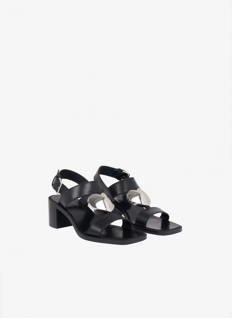 Alaia Le Cœur Sandalen Damen Schwarz Österreich | R1V-9350