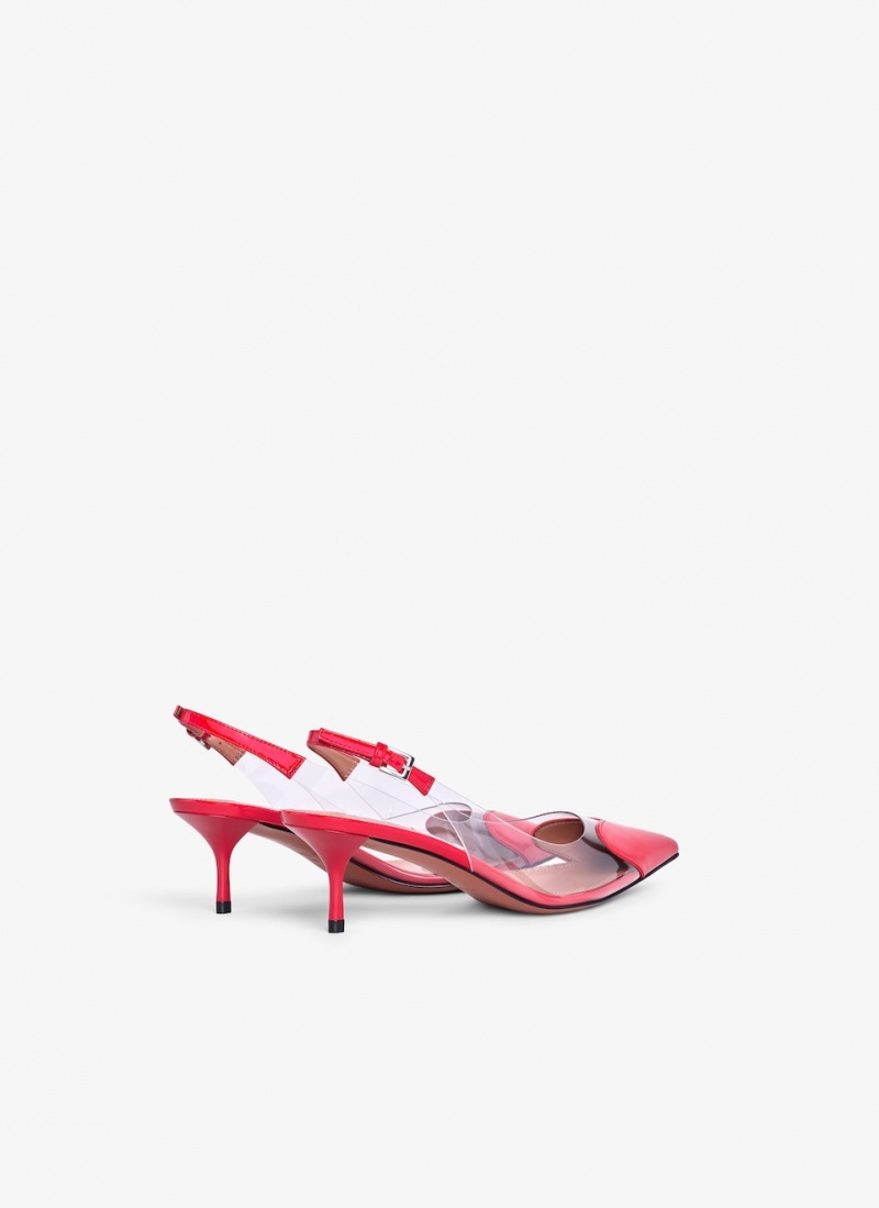 Alaia Le Cœur Slingbacks Pumps Damen Rot Österreich | T2T-4019