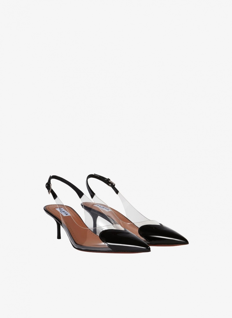 Alaia Le Cœur Slingbacks Pumps Damen Schwarz Österreich | Q3D-9466