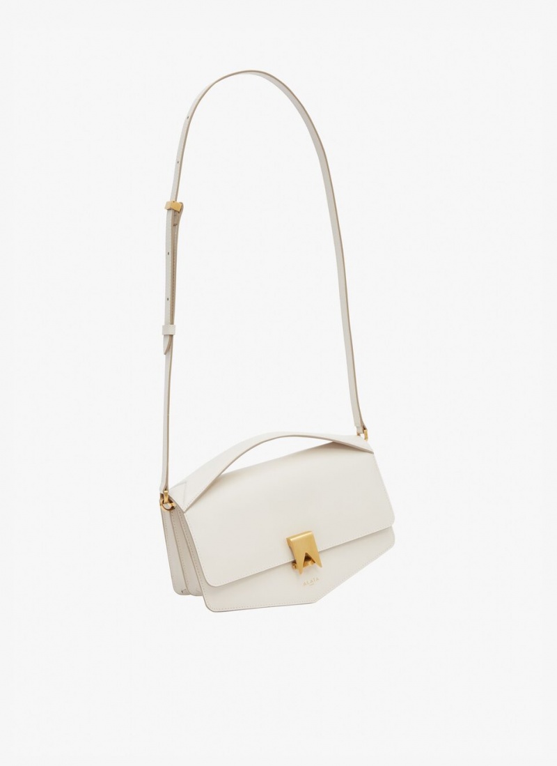 Alaia Le Papa East West Schultertasche Damen Ivory Österreich | E7R-4161