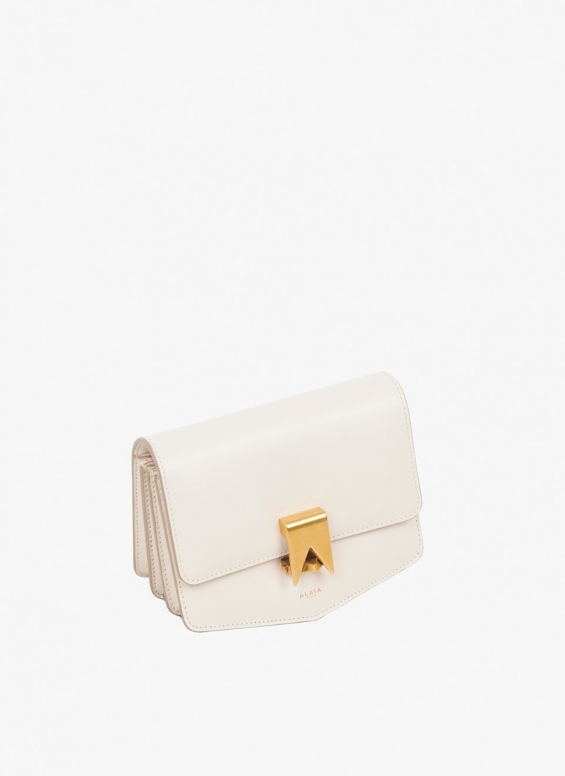 Alaia Le Papa Small Schultertasche Damen Ivory Österreich | Z1Z-6910