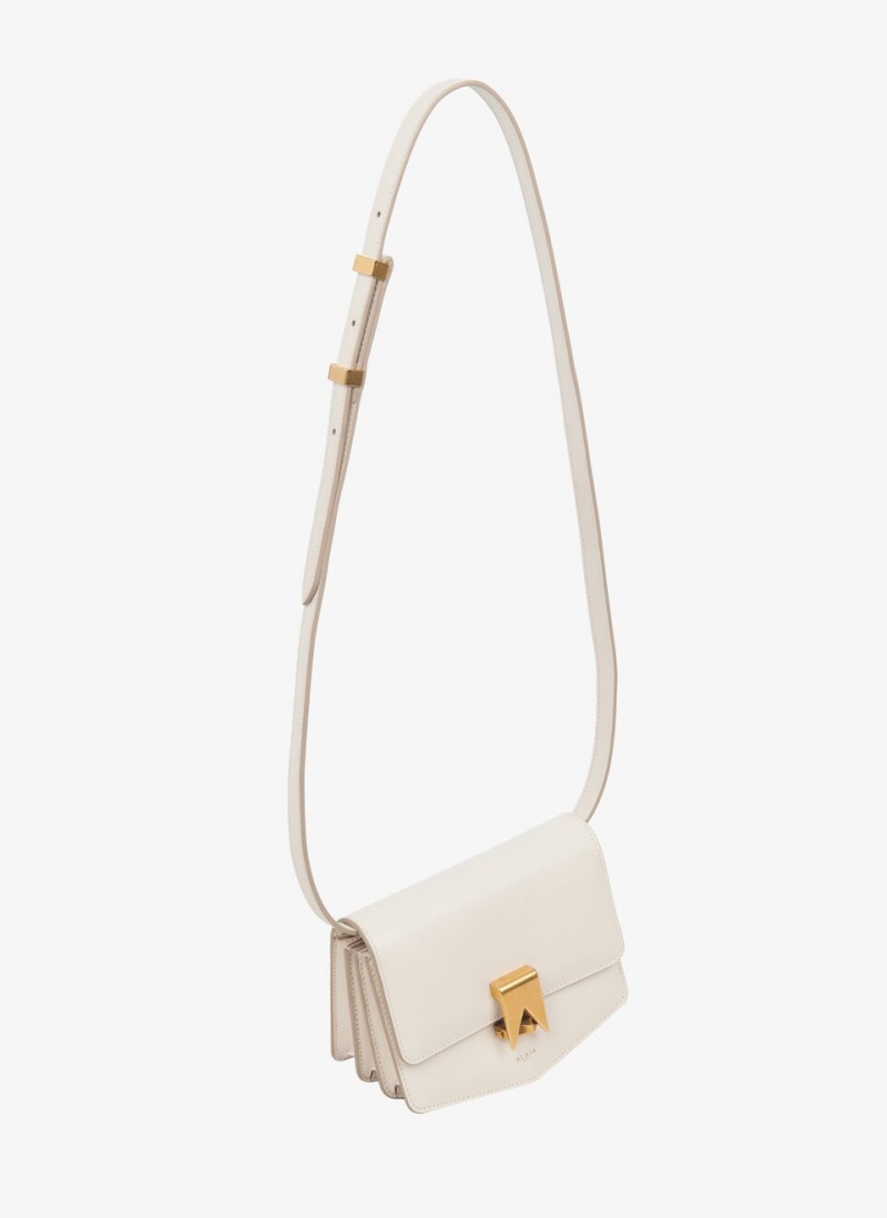 Alaia Le Papa Small Schultertasche Damen Ivory Österreich | Z1Z-6910