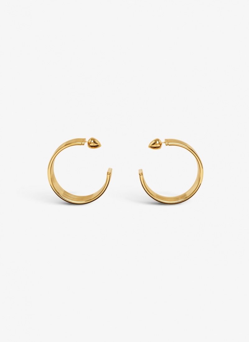 Alaia Loop Hoops Ohrringe Damen Gold Österreich | Q2C-9501