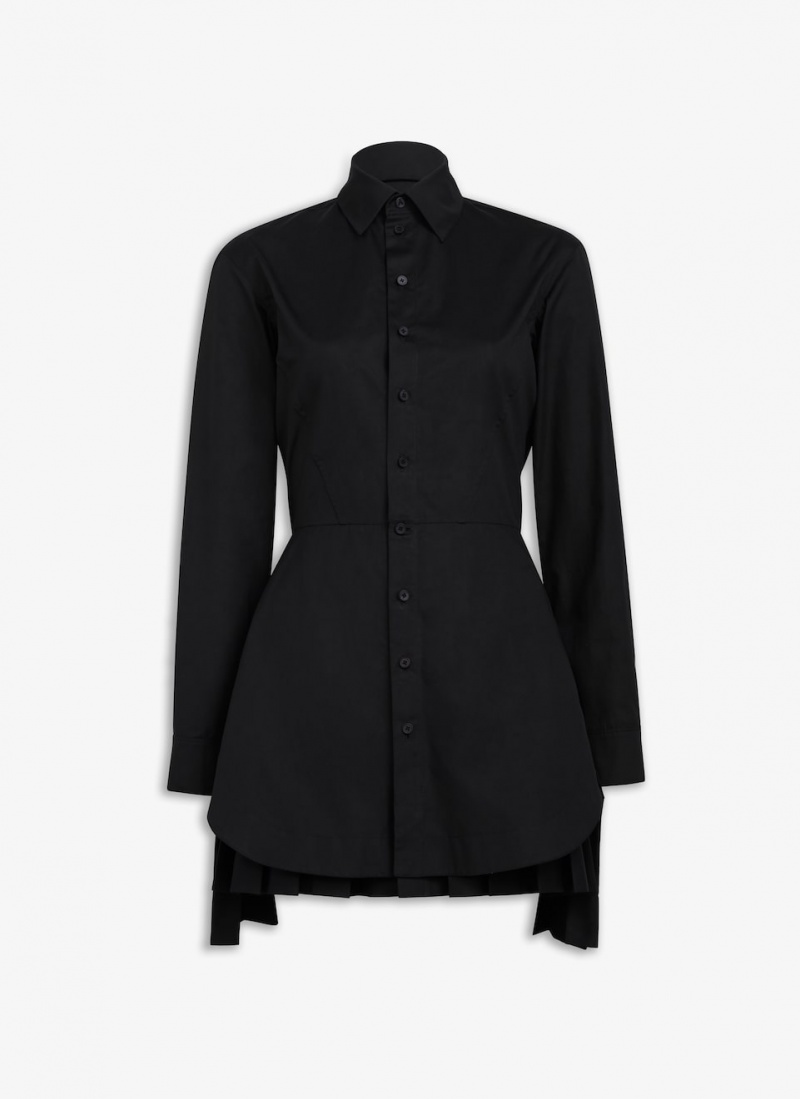 Alaia Poplin Shirt Kleid Damen Schwarz Österreich | L1I-0620