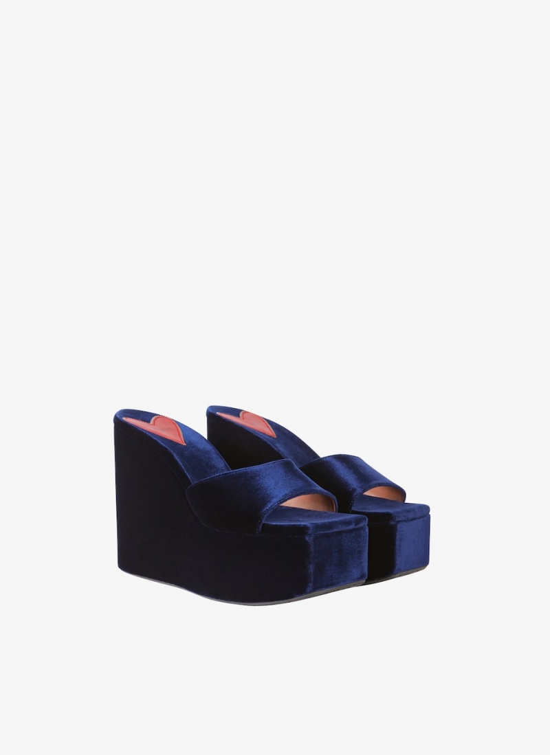 Alaia Riviera Wedge Mules Damen Blau Österreich | P6N-4239