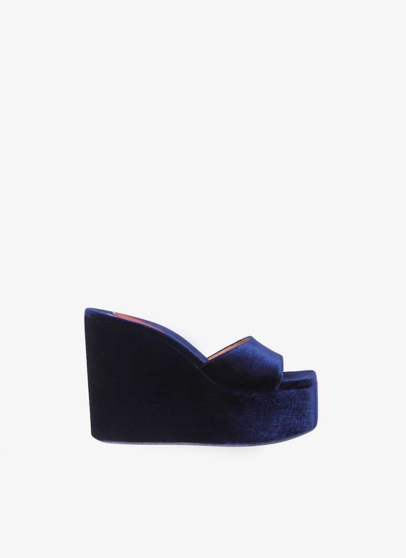 Alaia Riviera Wedge Mules Damen Blau Österreich | P6N-4239