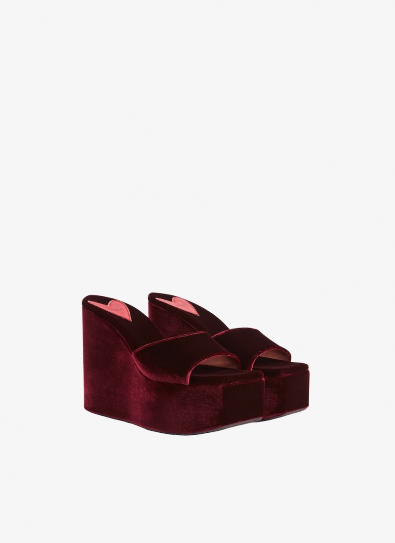 Alaia Riviera Wedge Mules Damen Rot Österreich | D4H-9610