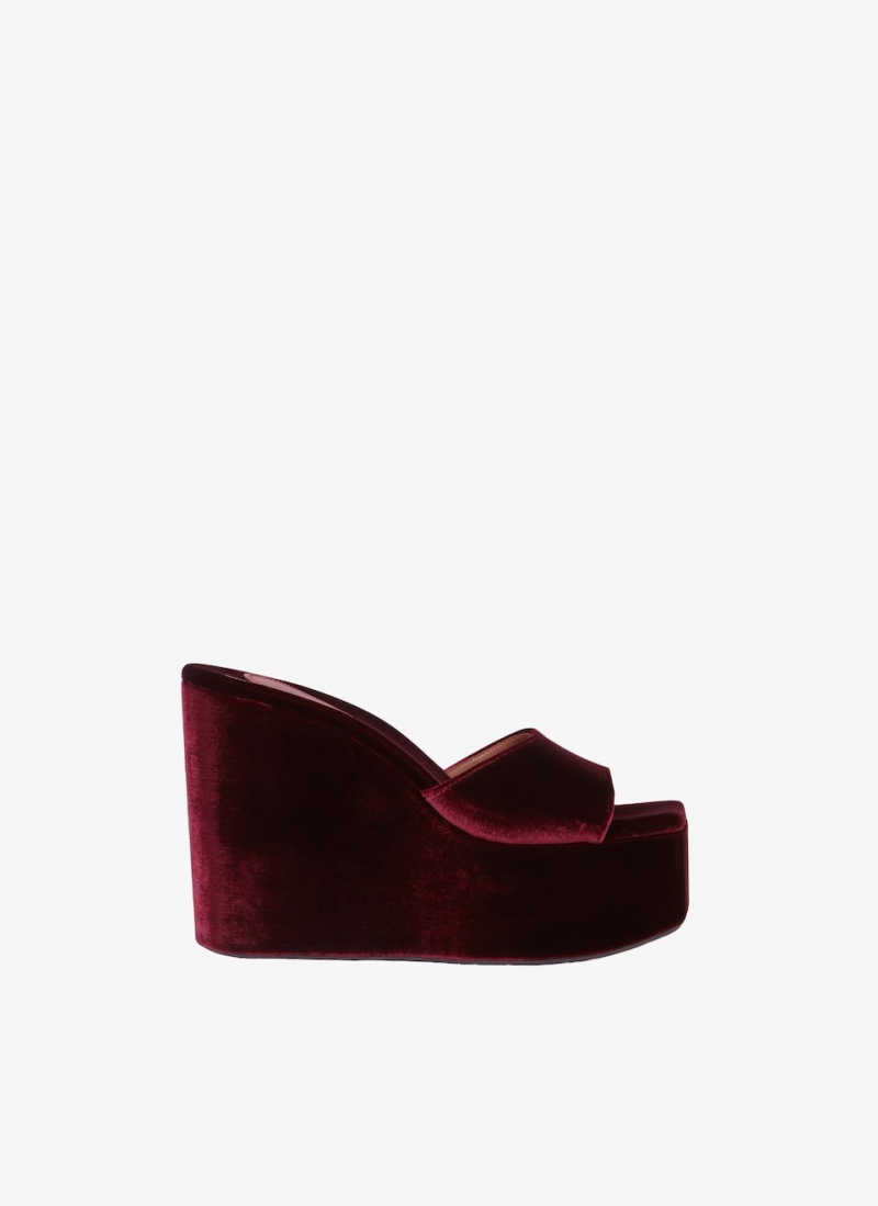 Alaia Riviera Wedge Mules Damen Rot Österreich | D4H-9610