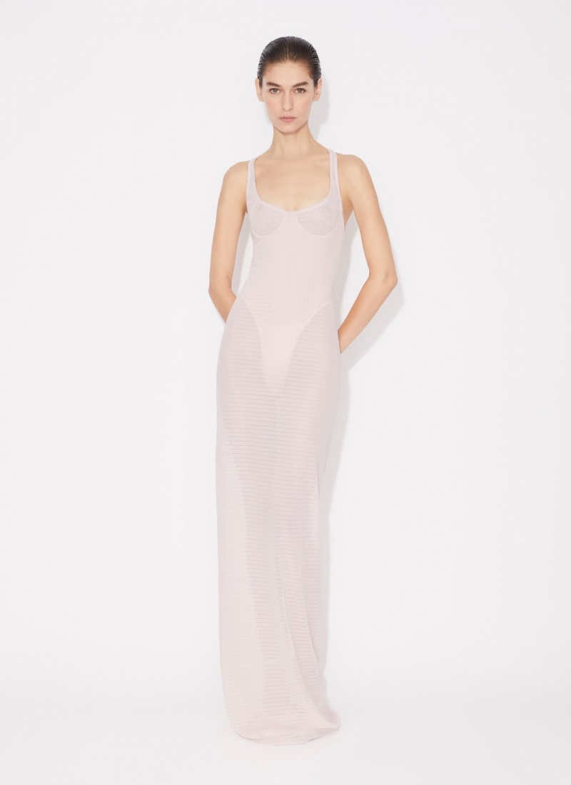 Alaia Sculpting Kleid Damen Nude Österreich | Q2Y-5912