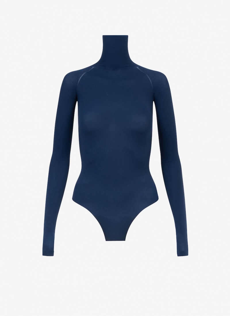 Alaia Second Skin Knit Body Bodys Damen Blau Österreich | E7H-8637