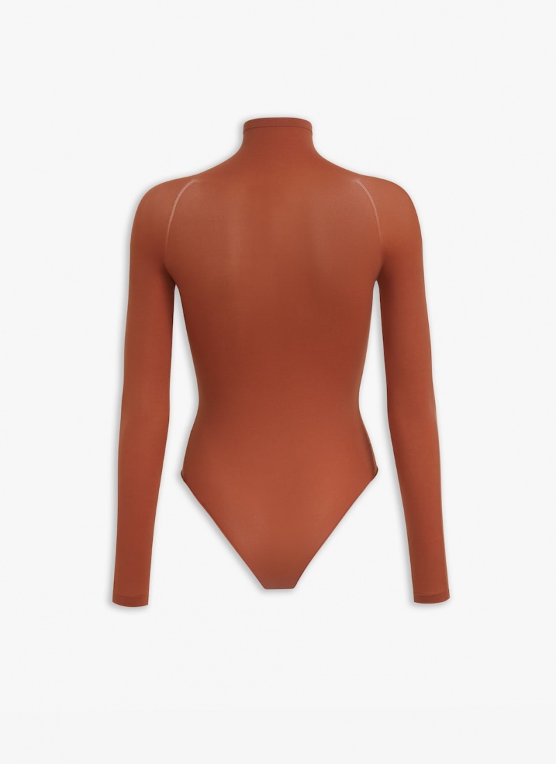 Alaia Second Skin Knit Body Bodys Damen Camel Österreich | U5Q-7675