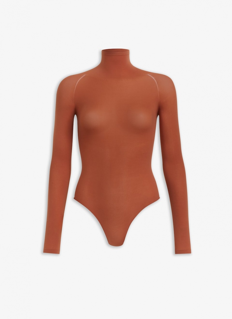 Alaia Second Skin Knit Body Bodys Damen Camel Österreich | U5Q-7675