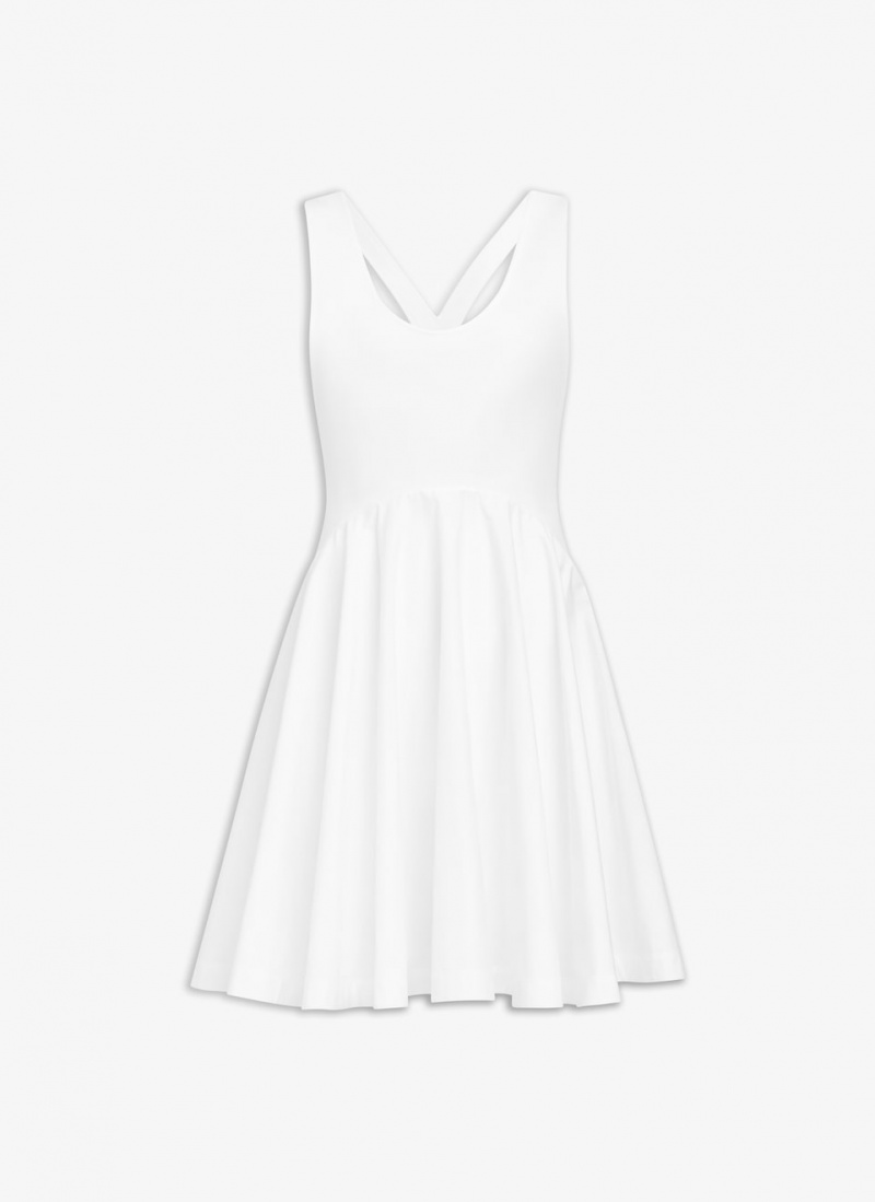 Alaia Sheer Mini Kleid Damen Weiß Österreich | T8G-7226