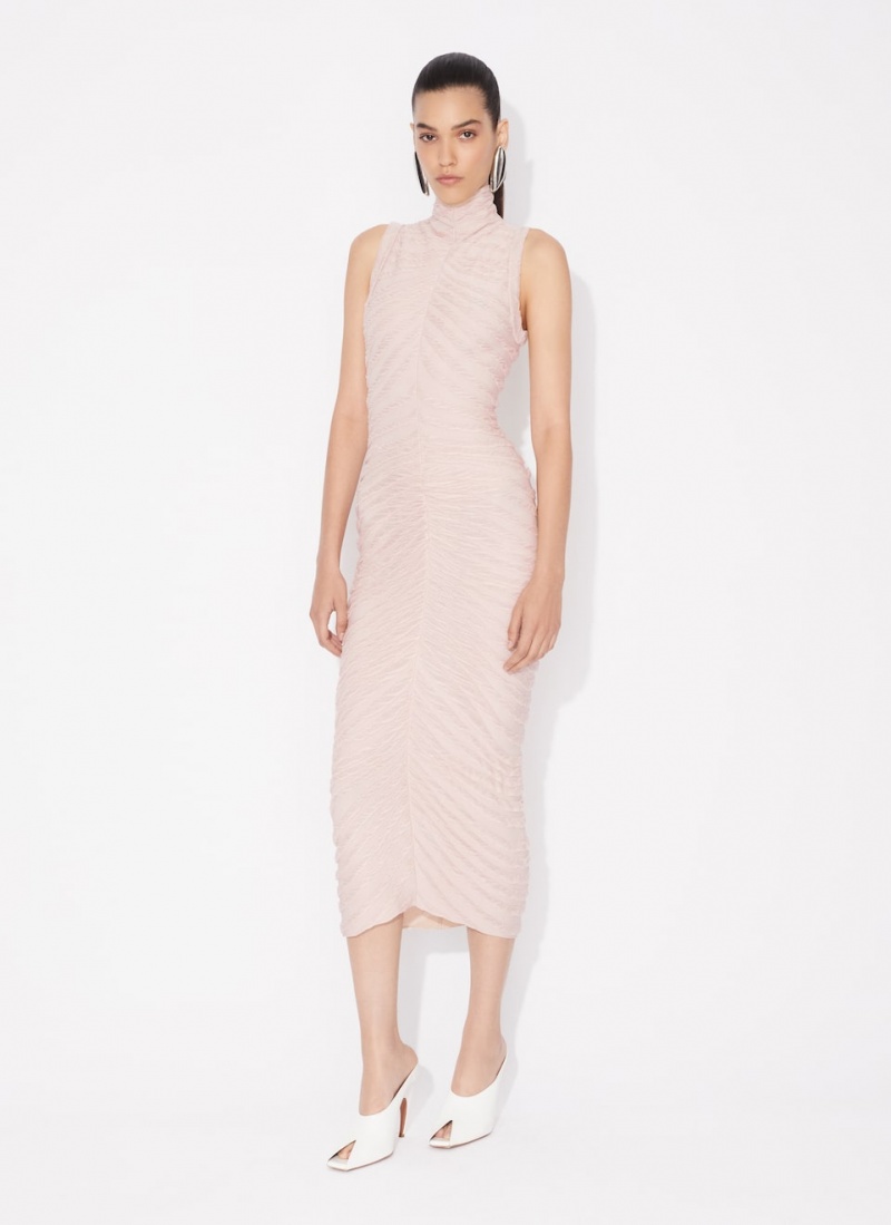 Alaia Sheer Sculpting Bodycon Kleid Damen Nude Österreich | P3L-2796