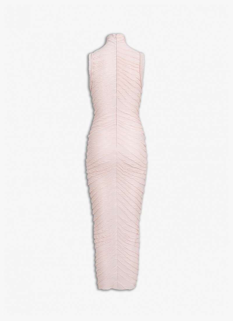 Alaia Sheer Sculpting Bodycon Kleid Damen Nude Österreich | P3L-2796