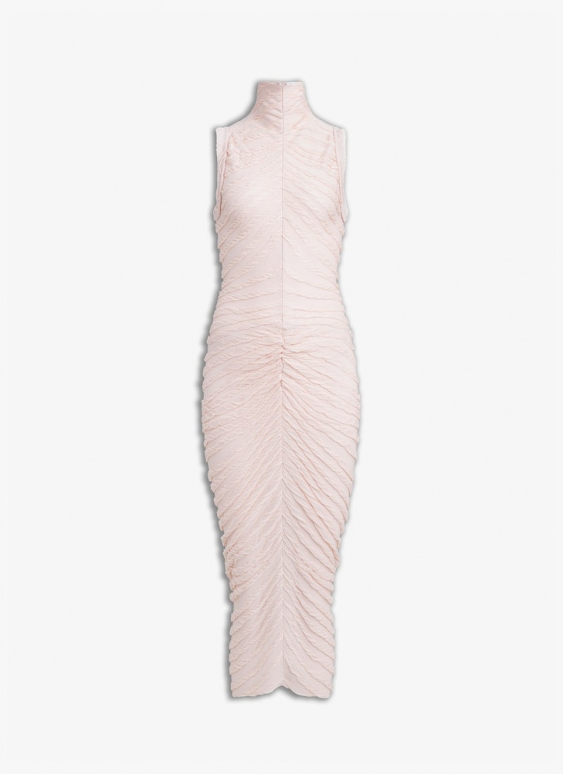 Alaia Sheer Sculpting Bodycon Kleid Damen Nude Österreich | P3L-2796