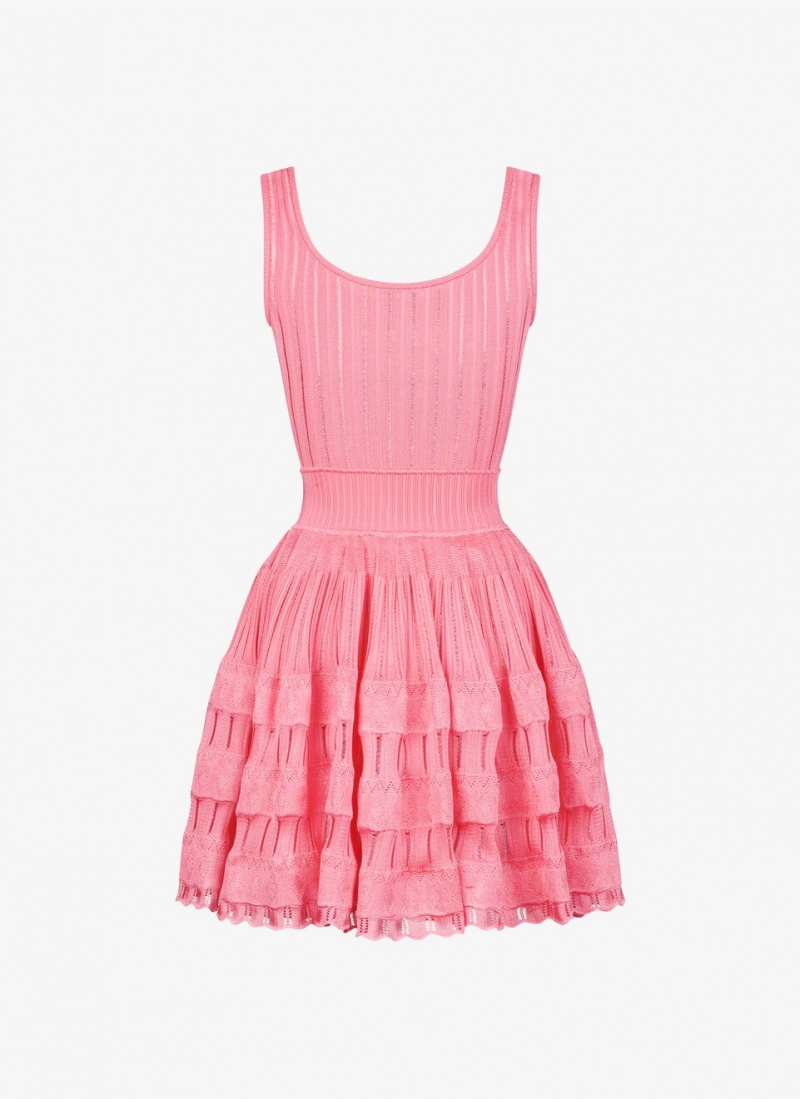 Alaia Shiny Crinoline Kleid Damen Rosa Österreich | O3Z-2688