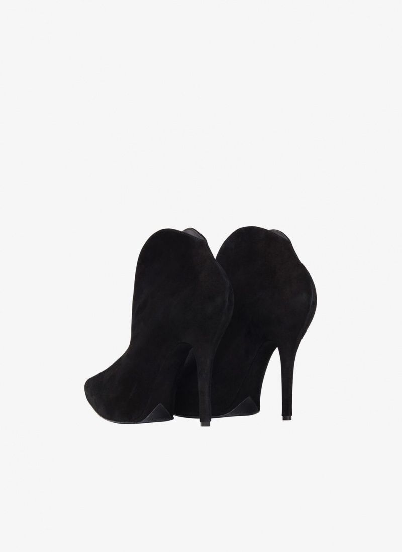 Alaia Slick Wildleder Booties Pumps Damen Schwarz Österreich | X5I-1941