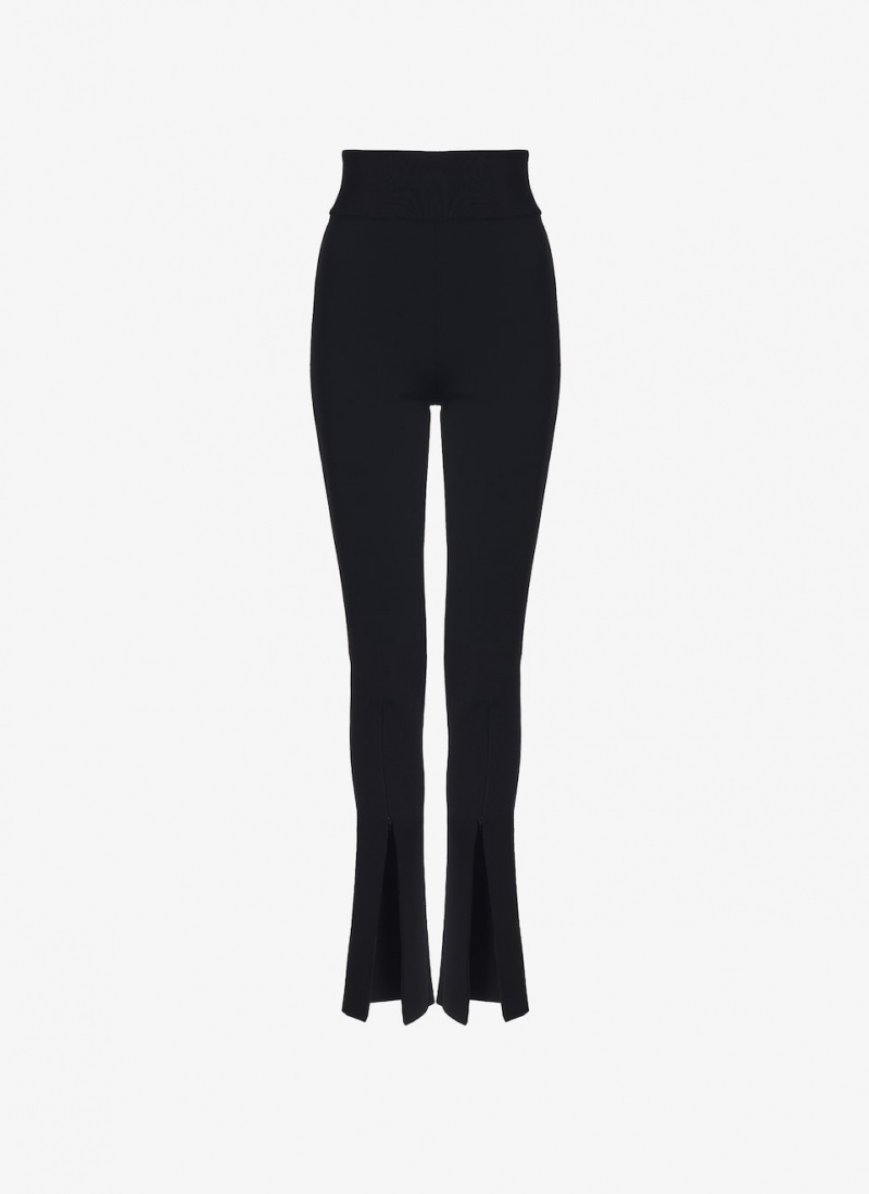 Alaia Stretch Knit Leggings Damen Schwarz Österreich | V7V-3055