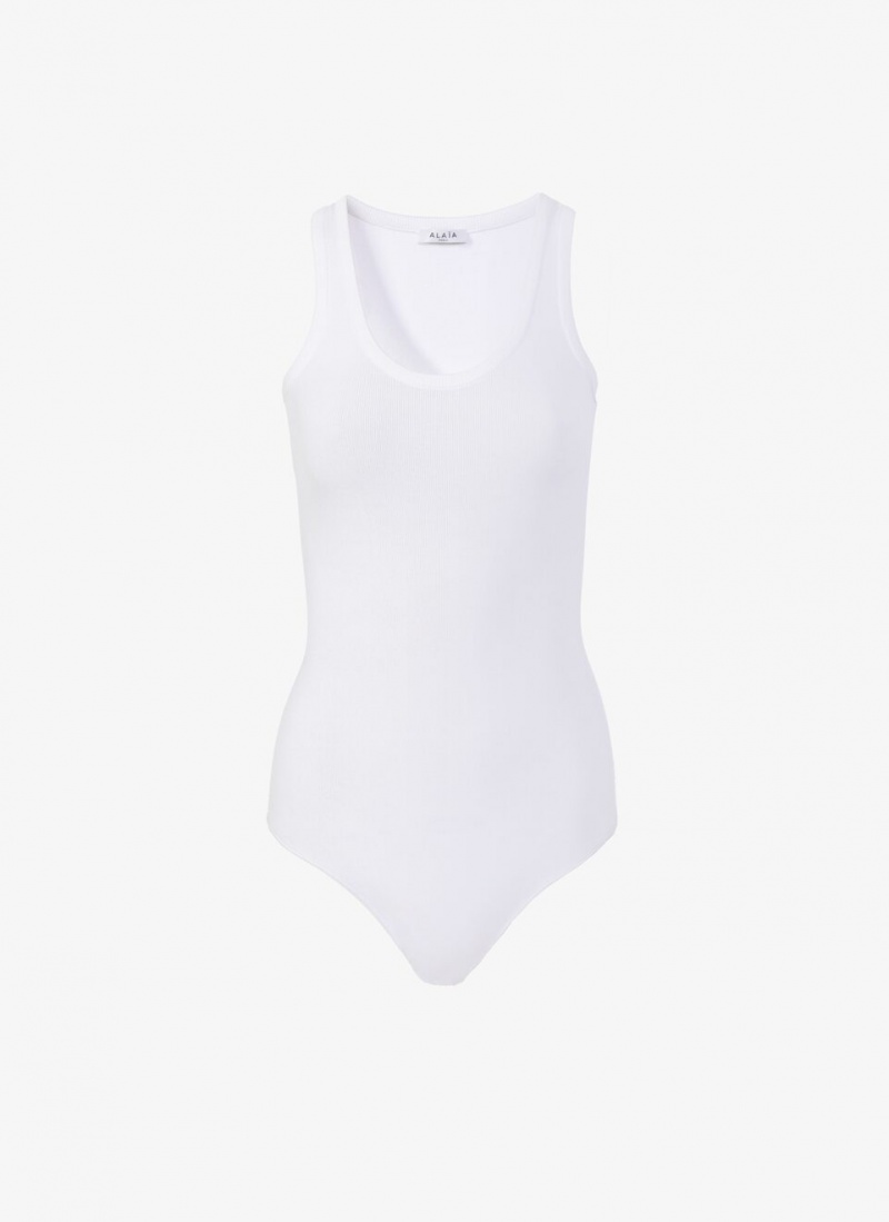 Alaia Tank Body Bodys Damen Weiß Österreich | I9R-9530