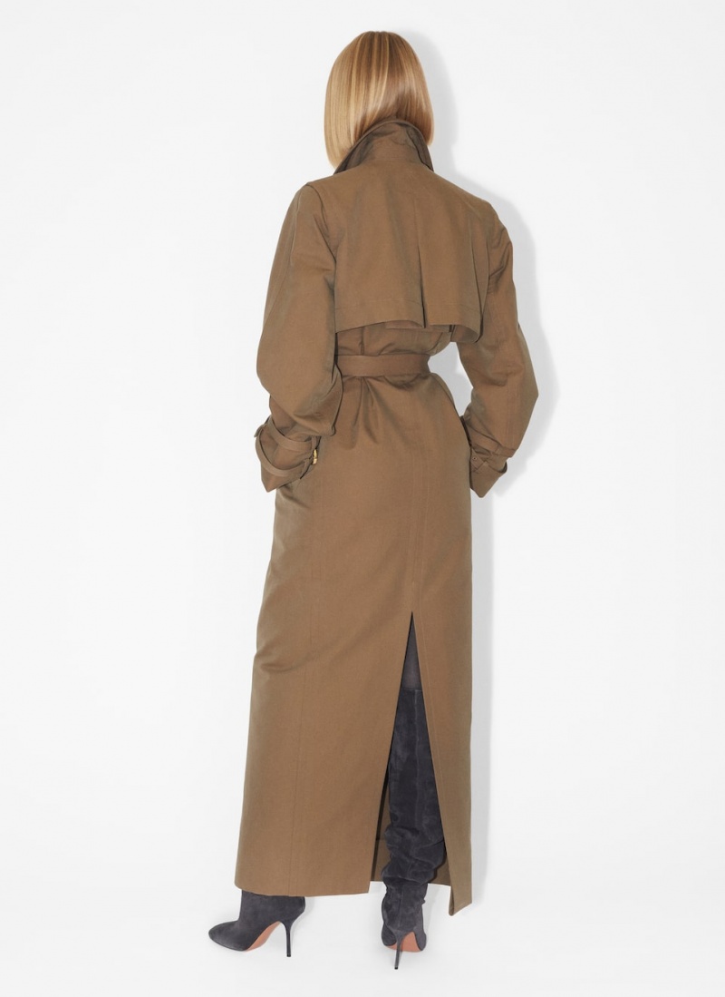 Alaia Trench-coat Mäntel Damen Beige Österreich | Y9O-6851