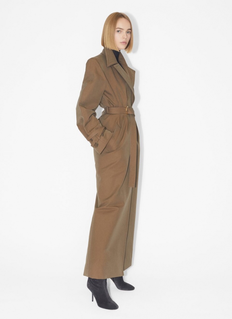 Alaia Trench-coat Mäntel Damen Beige Österreich | Y9O-6851