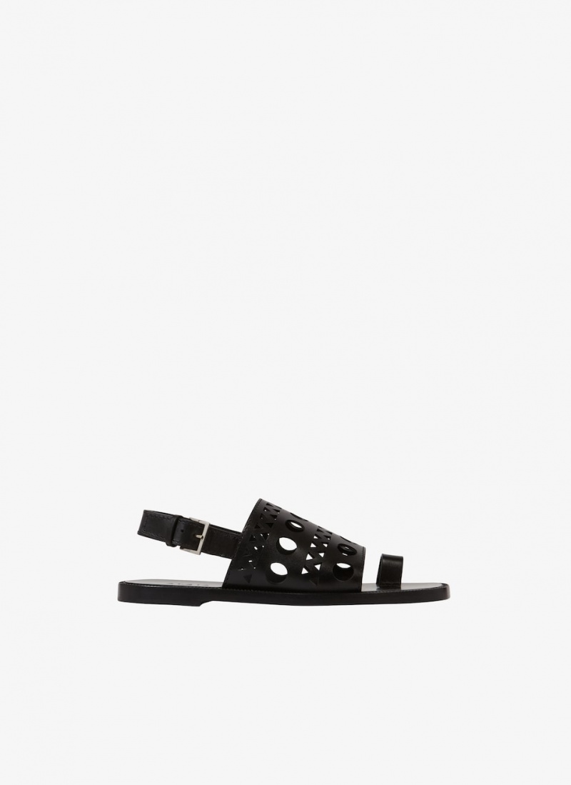 Alaia Vienne Flache Sandalen Damen Schwarz Österreich | P7W-9895